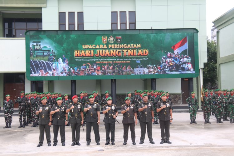 Peringati Hari Juang TNI AD 2025, Kodim 0301/Pbr Hadiri Upacara di Makodam XIX/TT