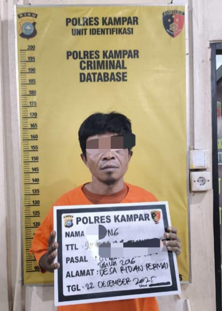 Polres Kampar Tangkap Pelaku Pencabulan Anak Tiri di Bangkinang Kota