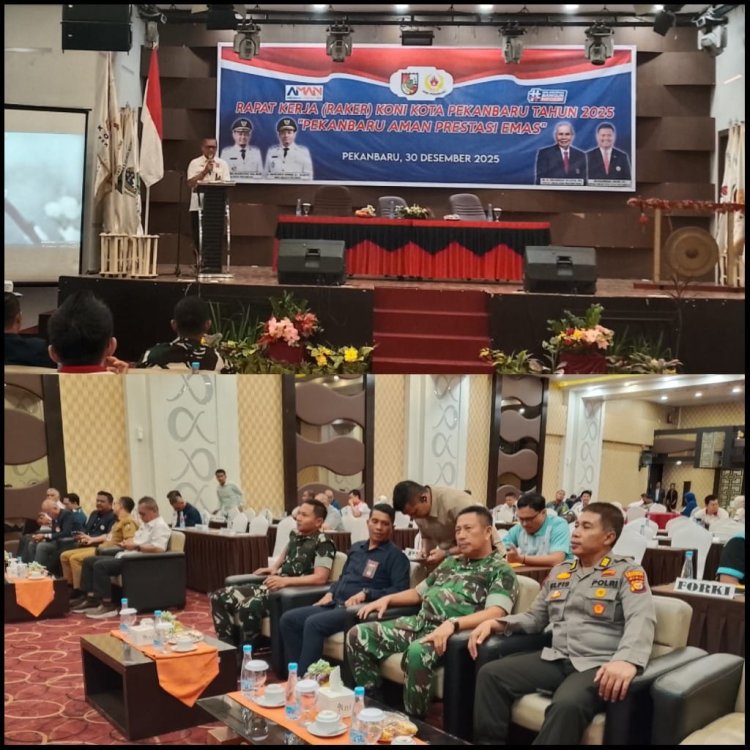 Pasiops Kodim 0301/Pbr Wakili Dandim Hadiri Rapat Kinerja KONI Kota Pekanbaru 2025