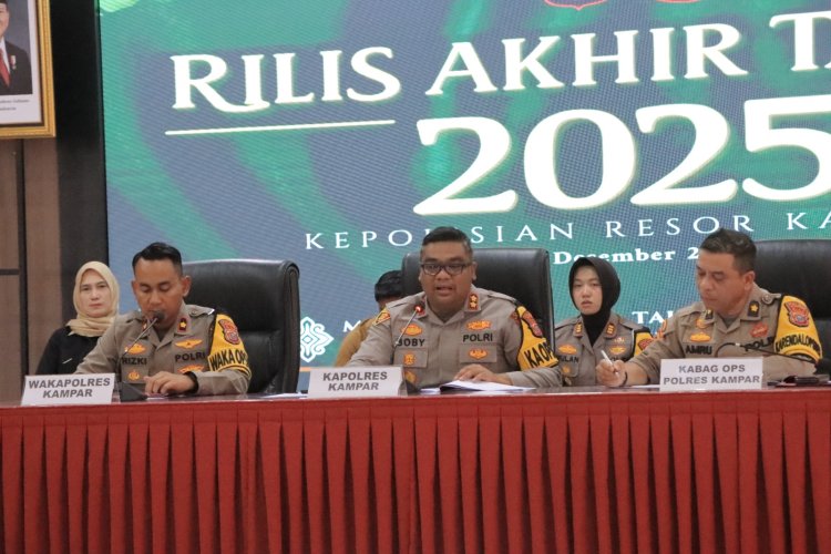 Rilis Akhir Tahun Polres Kampar Komitmen Berantas Kriminalitas dan Layani Masyarakat 