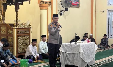 Kapolsek Tambang Hadiri Tablig Akbar Muhasabah Dari Meraih Keberkahan Diakhir dan Awal Tahun
