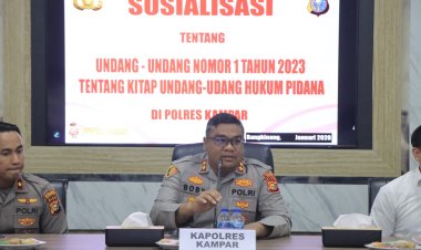 Polres Kampar Bekali Penyidik dengan KUHP & KUHAP Baru, Kapolres: Tingkatkan Profesionalisme, Jamin Keadilan'!