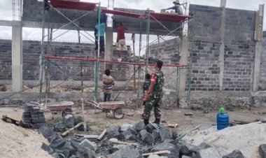 Babinsa Kodim 0301/Pbr Monitoring Pembanguan DKKMP Wilayah Binaan