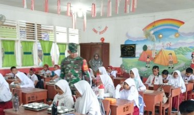 Babinsa Kodim 0301/Pbr Pastikan Program MBG Berjalan Lancar
