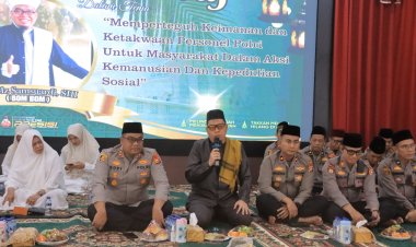 Isra Mi'raj di Polres Kampar, Kapolres Ajak Personel Tingkatkan Ketakwaan, Berikan Kepedulian Sosial!