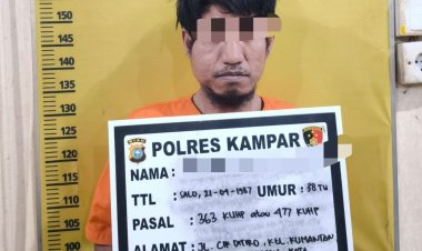 Satreskrim Polres Kampar Tangkap Residivis Pelaku Curat! Begini Kronologinya