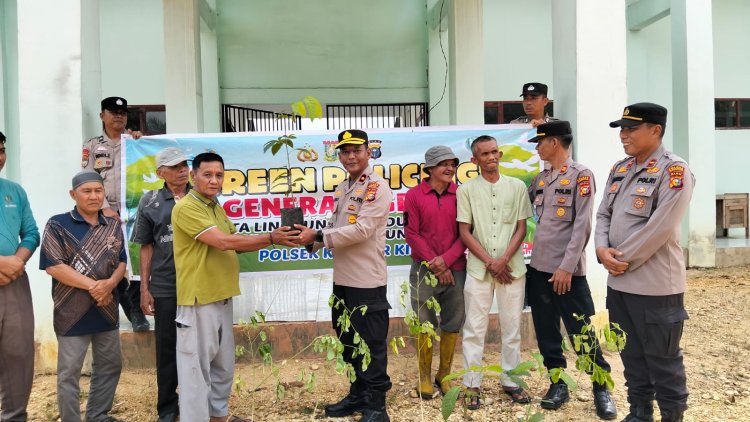 Polsek Kampar Kiri Laksanakan Penanaman Pohon Dukung Program Green Policing