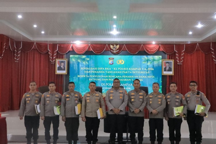 Polres Kampar Gelar Sosialisasi DIPA 2026, Tandatangani Pakta Integritas, Kapolres: 'Komitmen Bersama Wujudkan Polri yang Presisi'!"