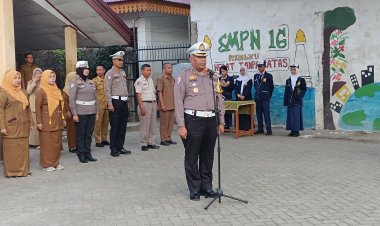 Police Goes To School dan Green Policing, Ditlantas Polda Riau Edukasi Pelajar SMP Negeri 16 Pekanbaru