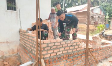 Satgas TMMD ke-127 Kebut Pembangunan MCK Posyandu Kasih Ibu