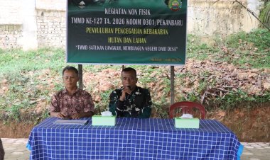 Satgas TMMD Gelar Penyuluhan Karhutla di Kelurahan Tuah Negeri