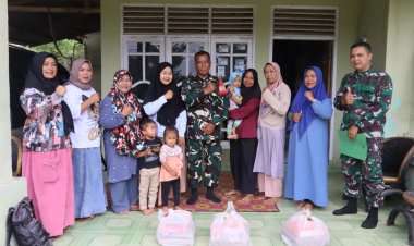 Satgas TMMD Ke-127 Kodim 0301/Pekanbaru Kunjungi Anak Stunting di Tenayan Raya