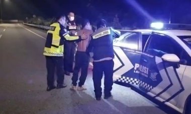 Aksi Humanis Ditlantas Polda Riau Kawal pengemudi Sakit Menuju Meja Operasi Ditengah Mala