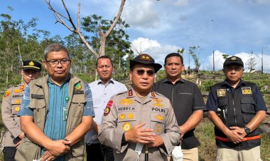 Kapolda Riau Cek Lokasi Penemuan Bangkai Anak Gajah di Tesso Nilo