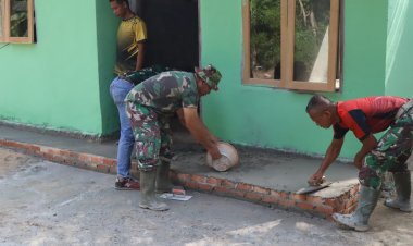 Gotong Royong Satgas TMMD dan Warga, RTLH Ibu Sarianis Capai 88 Persen
