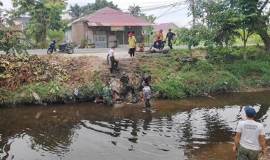 Permudah Akses Pelajar dan Warga, Kodim 0301/Pekanbaru Bangun Jembatan Penghubung