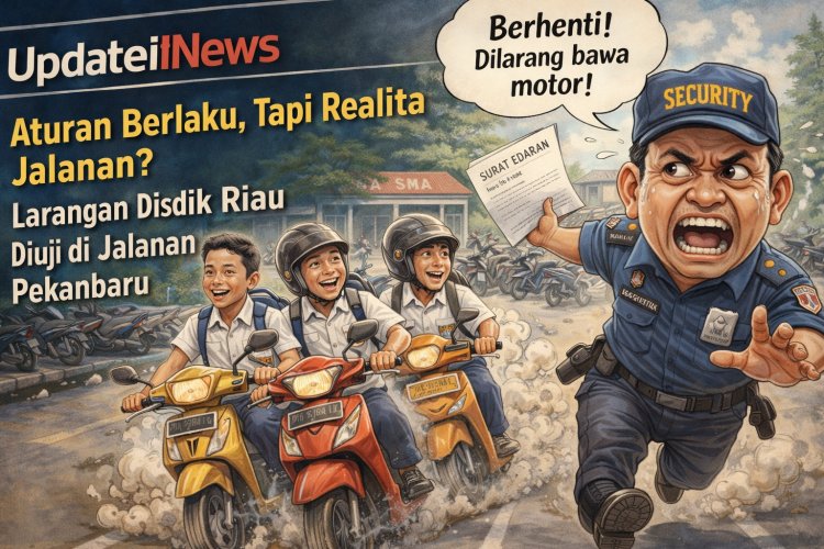 Larangan Disdik Riau Diuji di Jalanan Pekanbaru: Motor Pelajar Masih Bebas Berkeliaran