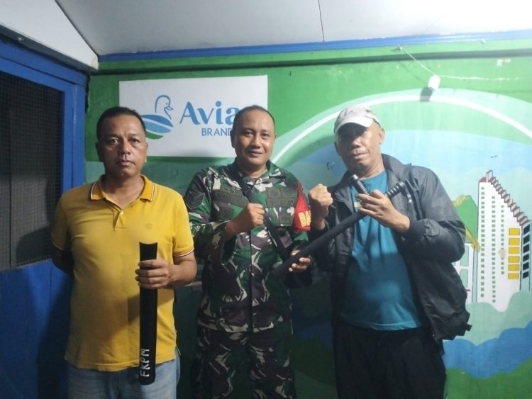 Babinsa Kodim 0301/Pbr Gencarkan Patroli Kamtibmas ditengah Suasana Lebaran
