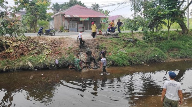 Permudah Akses Pelajar dan Warga, Kodim 0301/Pekanbaru Bangun Jembatan Penghubung