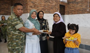 Dandim 0301/Pekanbaru Hadiri Syukuran HUT ke-67 Korem 031/WB Bersama Anak SLB Santa Lusia