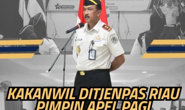 Kakanwil Ditjenpas Riau Pimpin Apel Pagi, Tegaskan Perang Melawan Narkoba