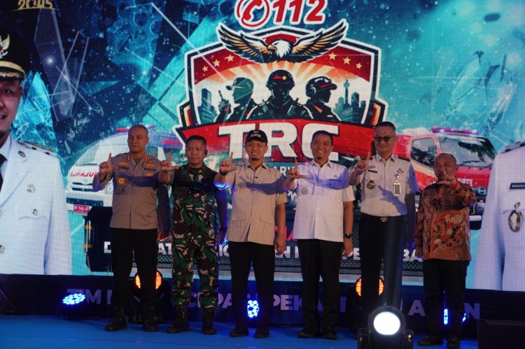 Dandim 0301/Pekanbaru Hadiri Peresmian Layanan TRC Pekanbaru Aman 112 dan Mobil Antar Sehat