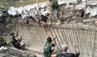 Semangat Tanpa Batas, TNI dan Warga Bahu-Membahu Wujudkan Jembatan Garuda di Rumbai Barat