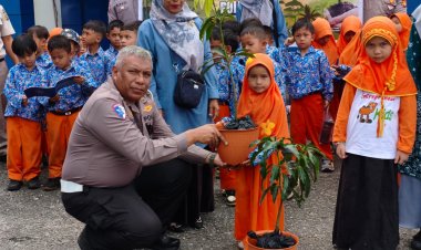 Ditlantas Polda Riau Tanamkan Budaya Tertib Lalu Lintas dan Cinta Lingkungan Sejak Usia Dini