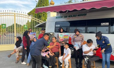Ditlantas Polda Riau Semarakkan CFD Pekanbaru, Edukasi Kamseltibcarlantas hingga Ajak Masyarakat Ramaikan Riau Bhayangkara Run 2026