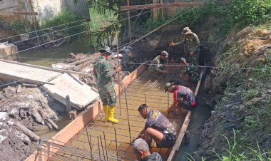 Sinergi TNI dan Masyarakat Dukung Pembangunan Infrastruktur di Rumbai Barat