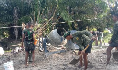 Deru Molen Warnai Pengecoran Pondasi Jembatan Garuda Armco Tahap I
