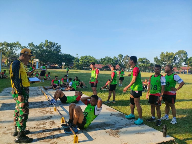 Kodim 0301/Pekanbaru Uji Ketahanan Fisik Prajurit Lewat Garjas Periodik I TA 2026
