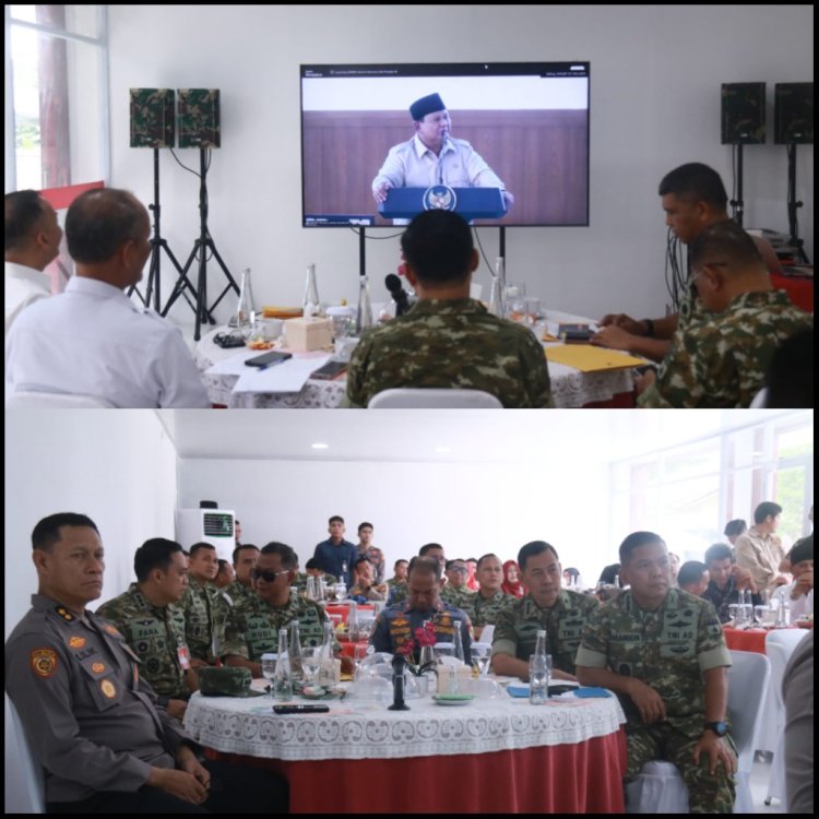 Dandim 0301/Pekanbaru Ikuti Peresmian Operasionalisasi KDKMP Bersama Presiden RI Secara Vidcon 