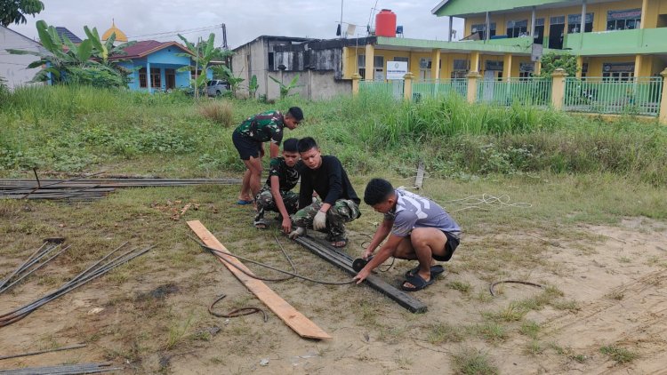 Progres Pembangunan Jembatan Garuda Beton Tahap IV di Wilayah Kodim 0301/Pekanbaru Terus Berjalan