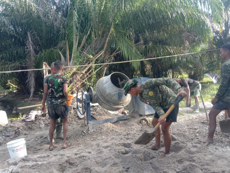 Deru Molen Warnai Pengecoran Pondasi Jembatan Garuda Armco Tahap I