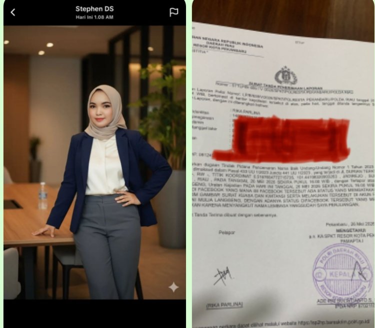 Tak Terima Difitnah,Rika Parlina SH Laporkan Akun FB Apriani Mulia Langgeng Ke Polresta Pekanbaru