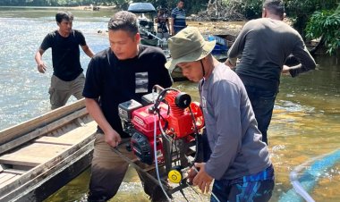 Polsek Kampar Kiri Operasi PETI, Temukan 3 Rakitan Tambang Emas di Sungai Subayang 