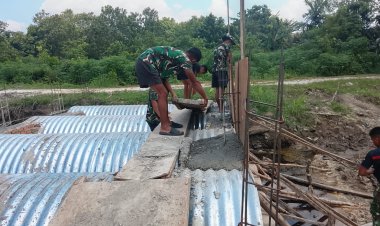 Pembangunan Tiga Jembatan Garuda di Pekanbaru Terus Berjalan, TNI dan Warga Perkuat Gotong Royong