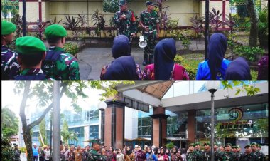 Dandim 0301/Pekanbaru Pimpin Pengecekan Pasukan Pengamanan Kunjungan Ibu Selvi Gibran