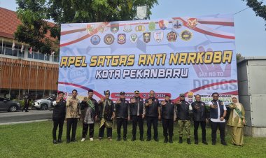 Wakili Dandim 0301/Pbr, Pasintel Hadiri Apel Kesiapan Satgas Anti Narkoba Kota Pekanbaru