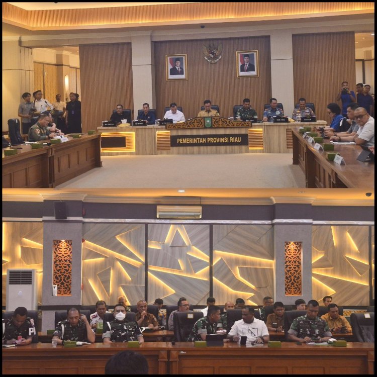 Dandim 0301/Pekanbaru Hadiri Rakor Persiapan Kunjungan Ibu Selvi Gibran di Riau