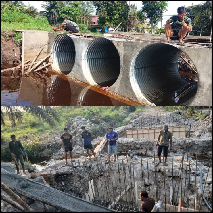 Melalui Jembatan Garuda, Kodim 0301/Pekanbaru Dorong Kelancaran Aktivitas Masyarakat