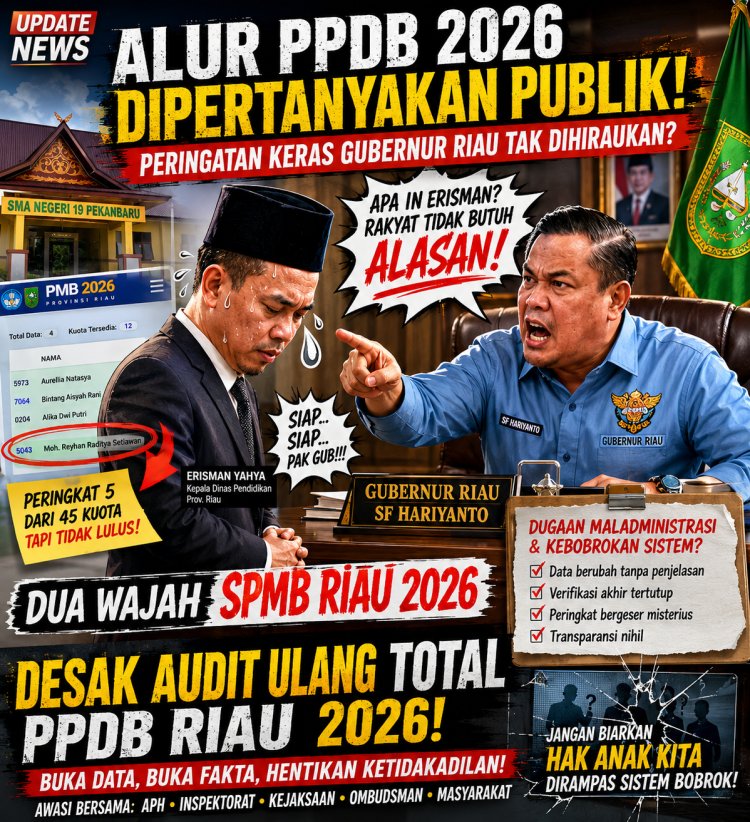 NILAI 89,27 TAK LOLOS DI SMA 19 PEKANBARU, ORANG TUA SISWA DESAK AUDIT TOTAL SPMB RIAU 2026