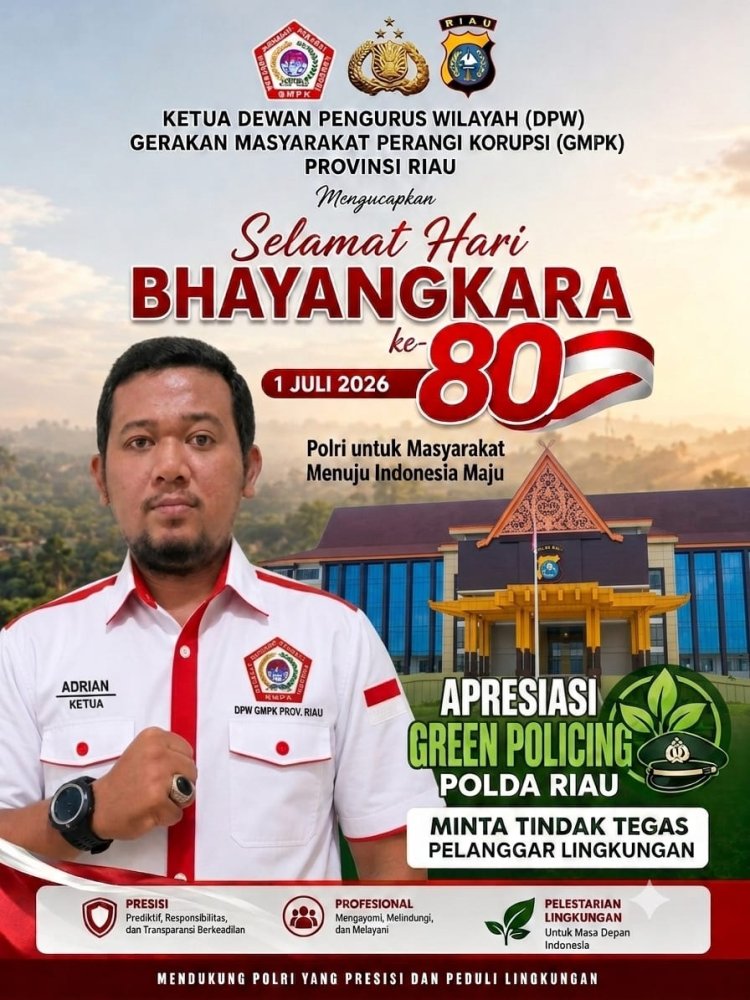 Apresiasi Green Policing Polda Riau, GMPK: Tindak Tegas Pelanggar Lingkungan Tanpa Kompromi