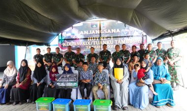 Dandim 0301/Pekanbaru Dampingi Pangdam XIX/Tuanku Tambusai Anjangsana ke Prajurit Sakit, Veteran, dan Panti Asuhan