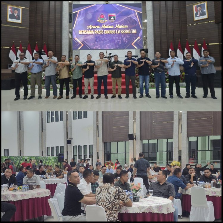 Dandim 0301/Pekanbaru Hadiri Makan Malam Bersama Pasis Dikreg LV Sesko TNI