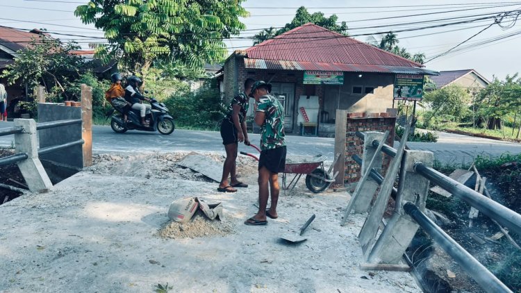Kodim 0301/Pekanbaru Wujudkan Infrastruktur yang Berdampak, Jembatan Garuda Armco Masuki Tahap Akhir