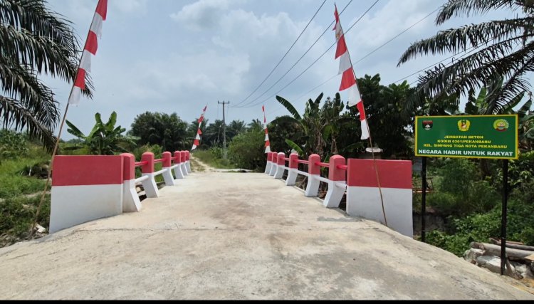 Kodim 0301/Pekanbaru Hadirkan Akses Baru, Jembatan Garuda Kini Rampung 100 Persen