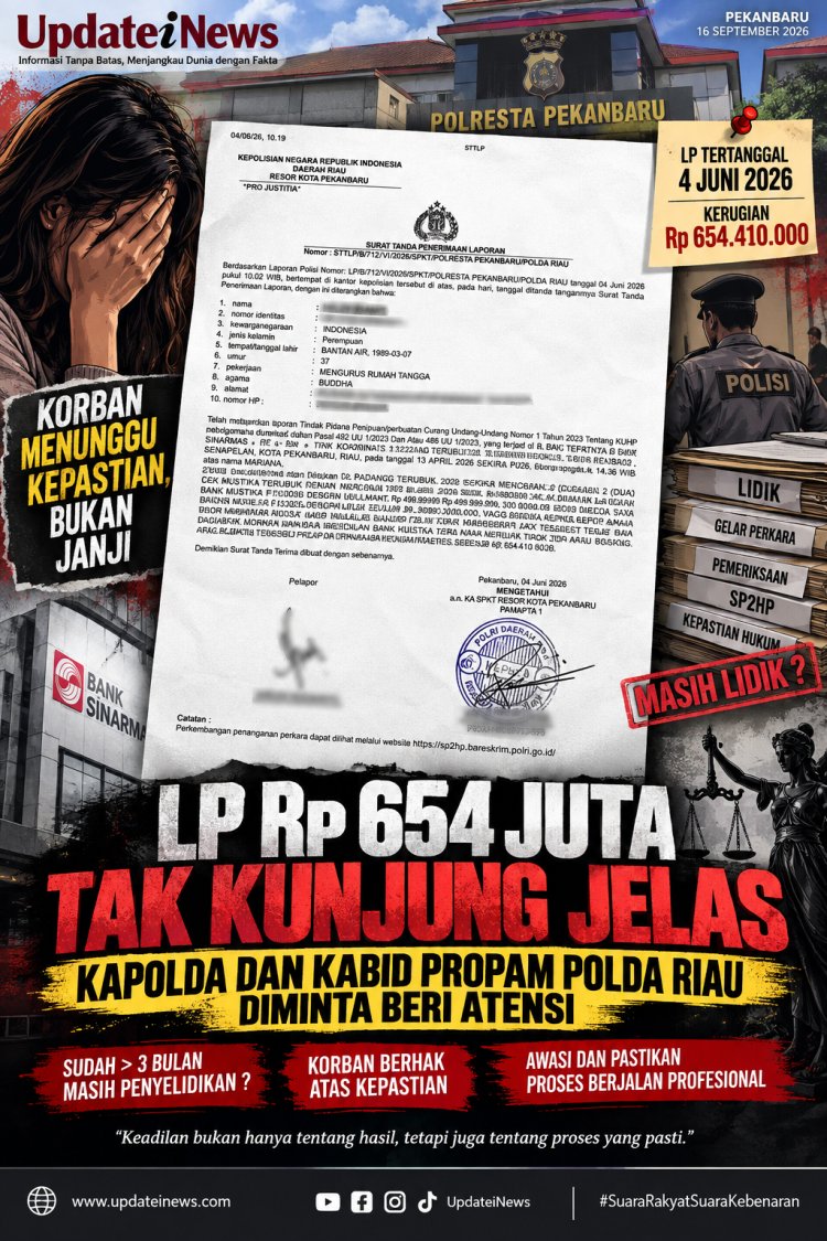 LP Rp654 Juta Terus Dipertanyakan, Pakar Hukum Soroti Kepastian Proses: Jangan Biarkan Korban Menunggu Tanpa Kejelasan